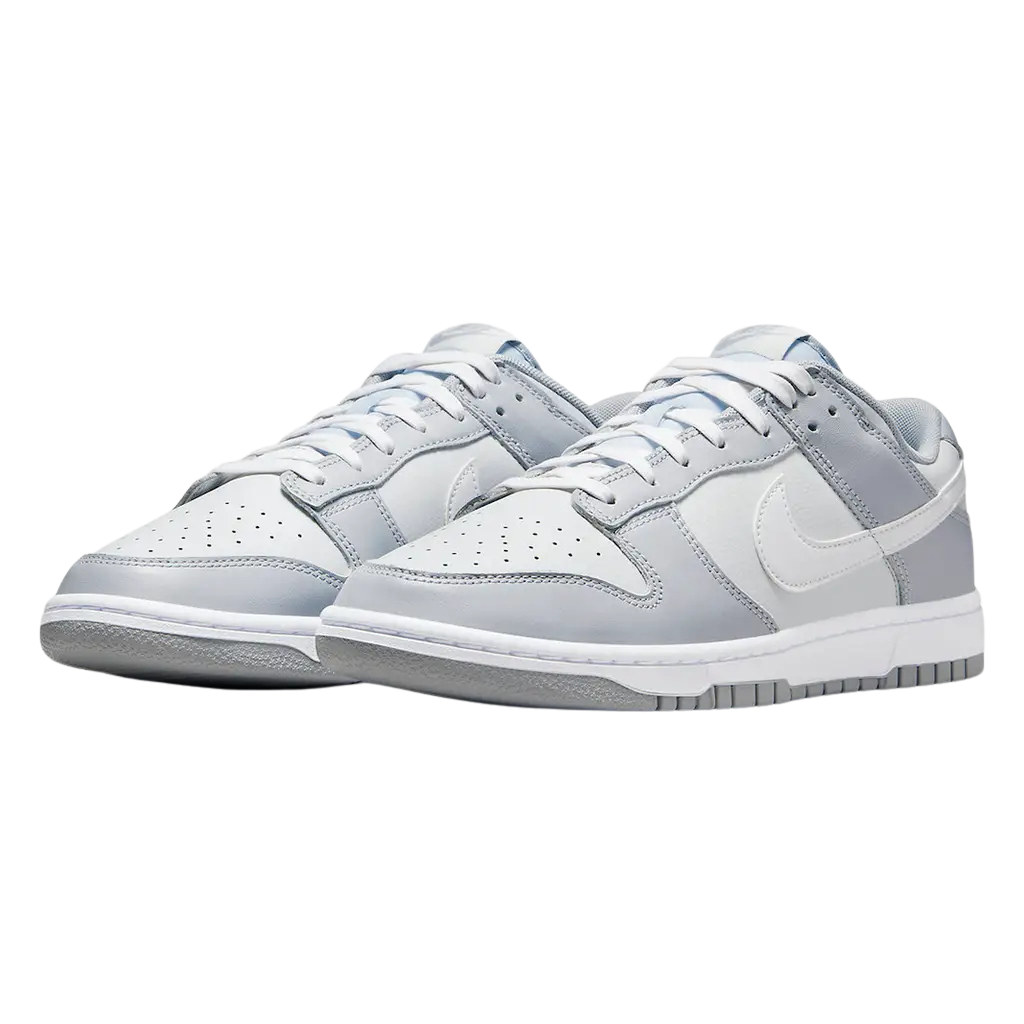 White Nike sneakers on a white background